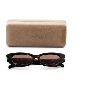 LUV LOU tortoise 52mm Square Sunglasses